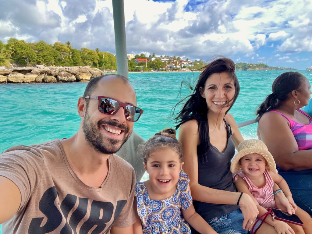 Boat crossing to the island